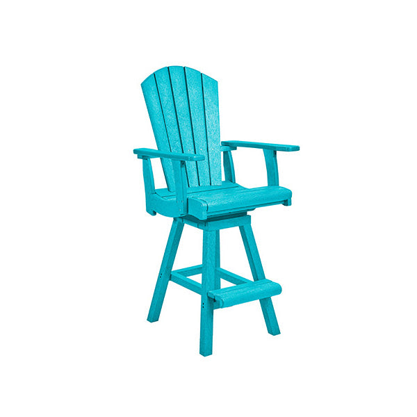 C.R. Plastic Swivel Pub Arm Chair