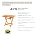 ARB Teak Dining Folding Table Colorado - Rectangular 36 x 24"
