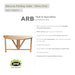 ARB Teak Folding Balcony Table - Semi Round 48"