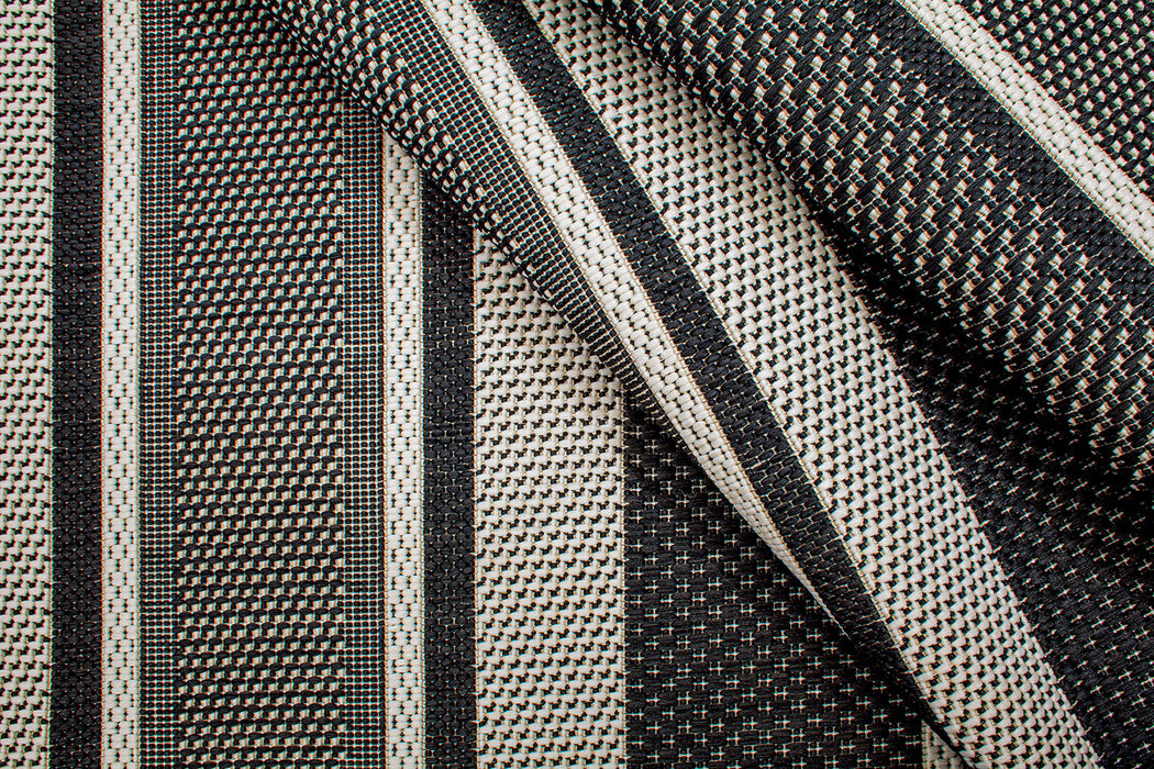 Treasure Garden Soho Textured Stripe - Black Rug
