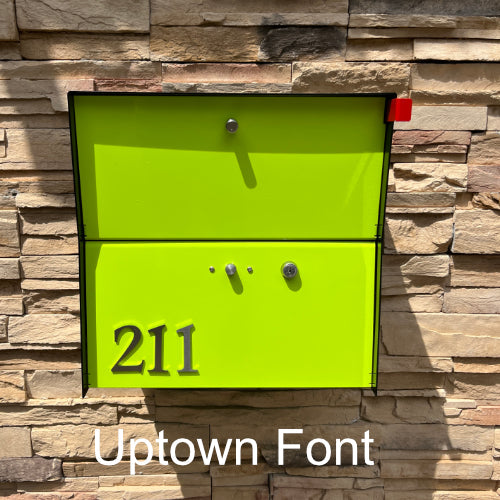 RetroBox Locking Small Package Wall Mounted Mailbox in Designer Gray