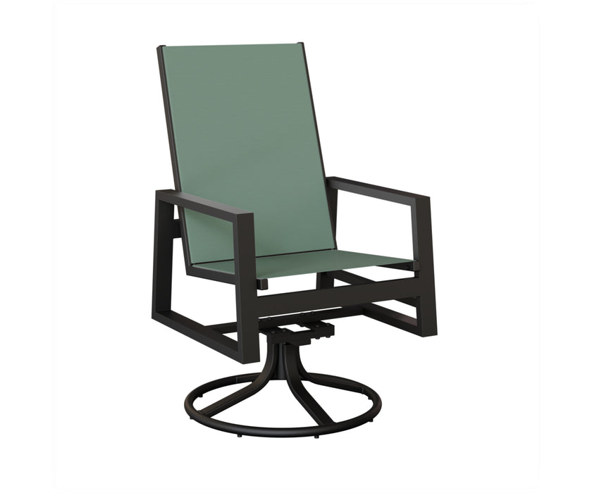 Berlin Gardens Vida High Back Swivel Rocker Dining Chair