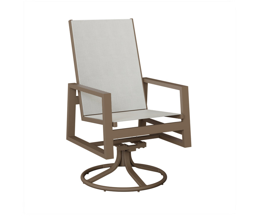 Berlin Gardens Vida High Back Swivel Rocker Dining Chair