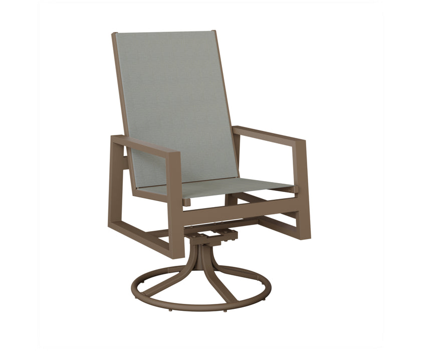 Berlin Gardens Vida High Back Swivel Rocker Dining Chair