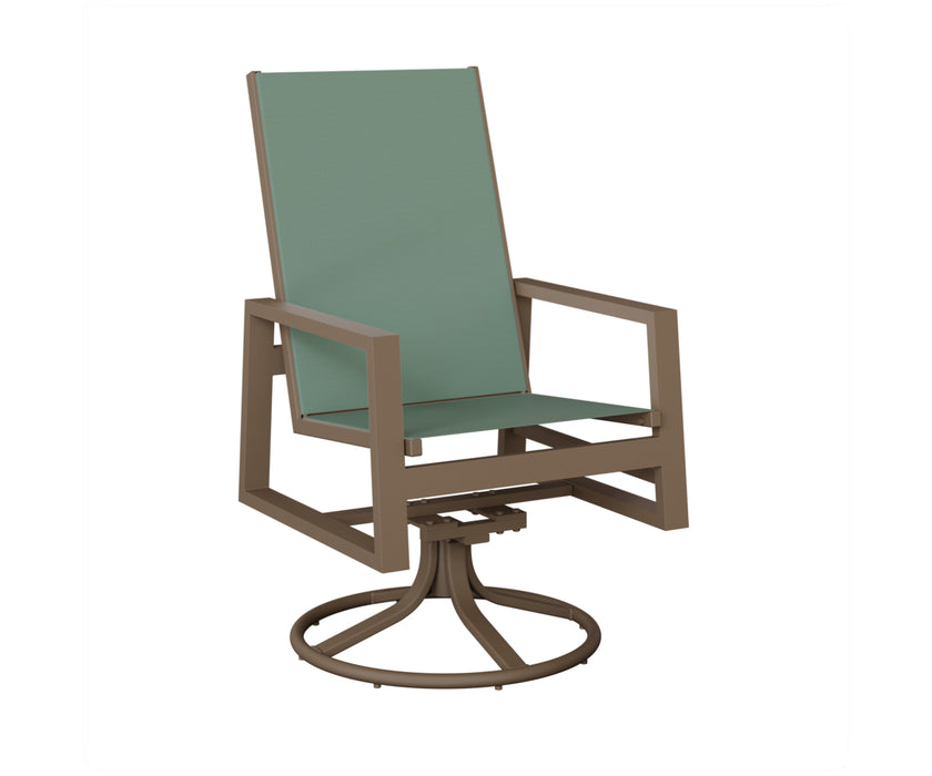 Berlin Gardens Vida High Back Swivel Rocker Dining Chair