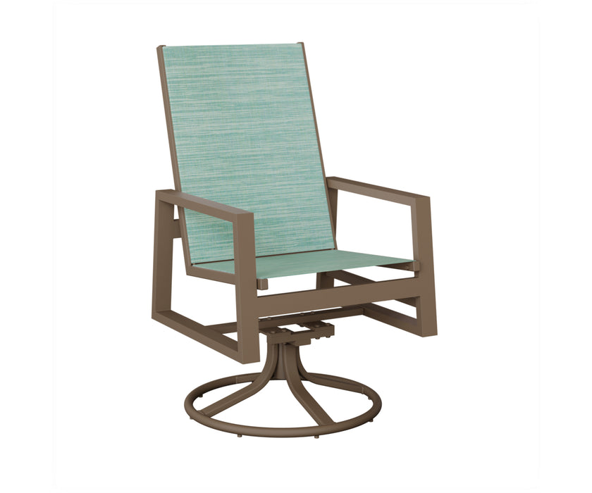 Berlin Gardens Vida High Back Swivel Rocker Dining Chair