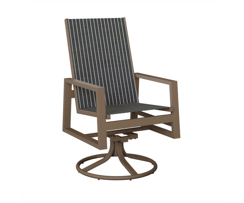 Berlin Gardens Vida High Back Swivel Rocker Dining Chair