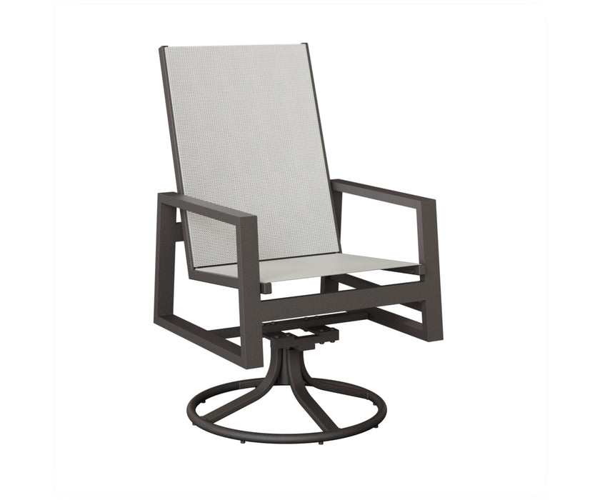 Berlin Gardens Vida High Back Swivel Rocker Dining Chair