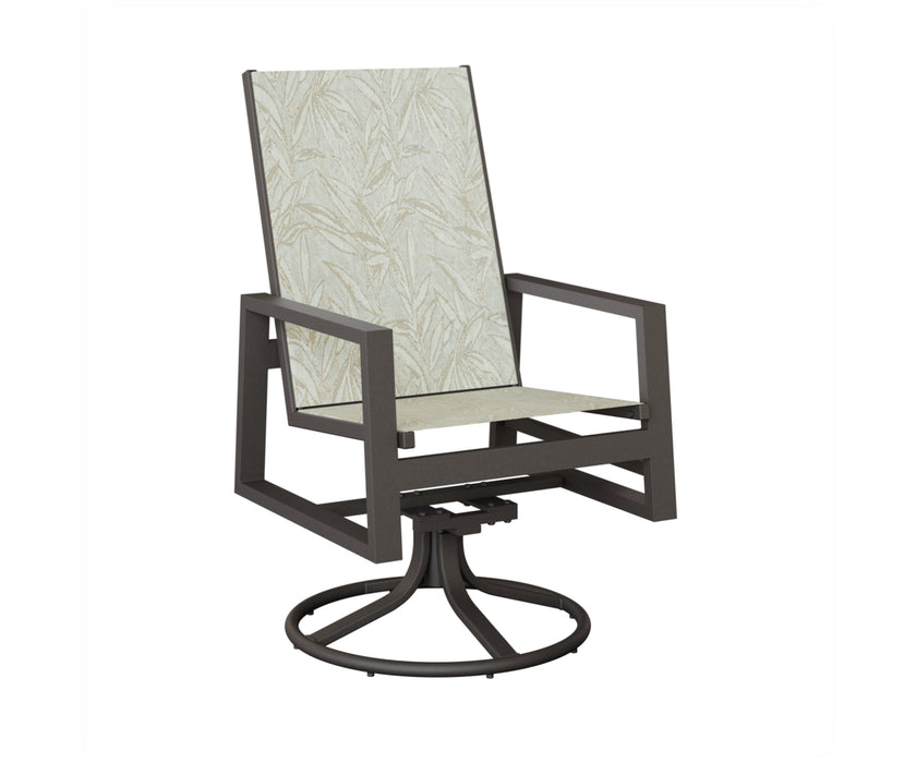 Berlin Gardens Vida High Back Swivel Rocker Dining Chair