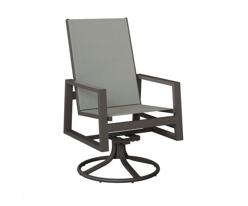Berlin Gardens Vida High Back Swivel Rocker Dining Chair