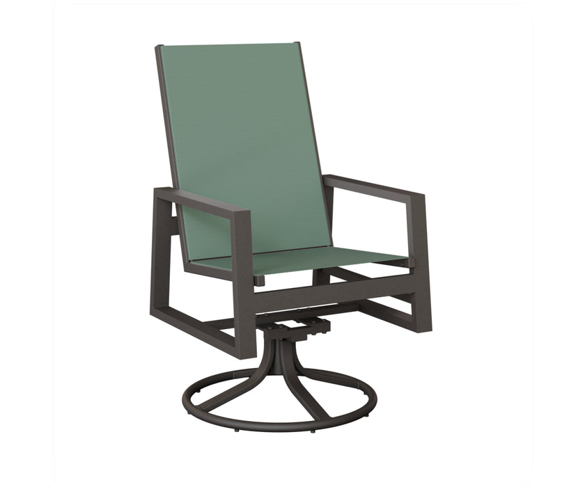Berlin Gardens Vida High Back Swivel Rocker Dining Chair