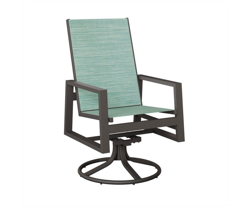 Berlin Gardens Vida High Back Swivel Rocker Dining Chair