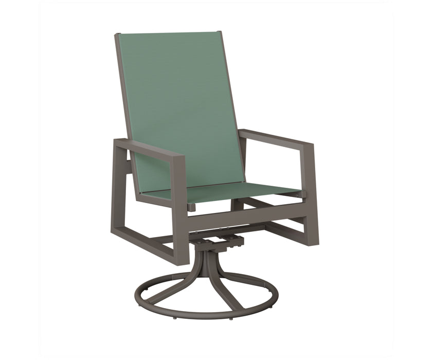 Berlin Gardens Vida High Back Swivel Rocker Dining Chair