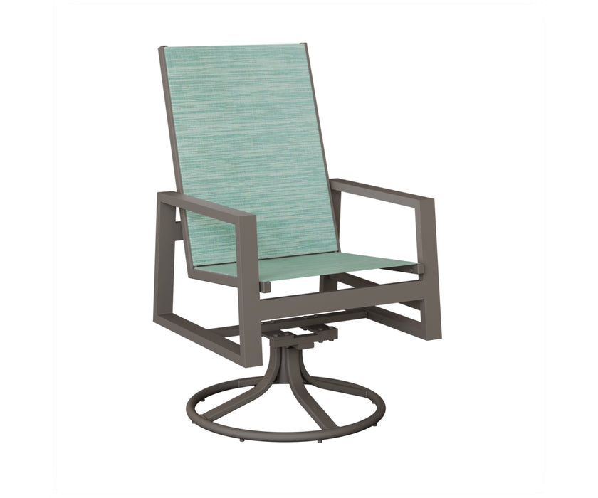 Berlin Gardens Vida High Back Swivel Rocker Dining Chair