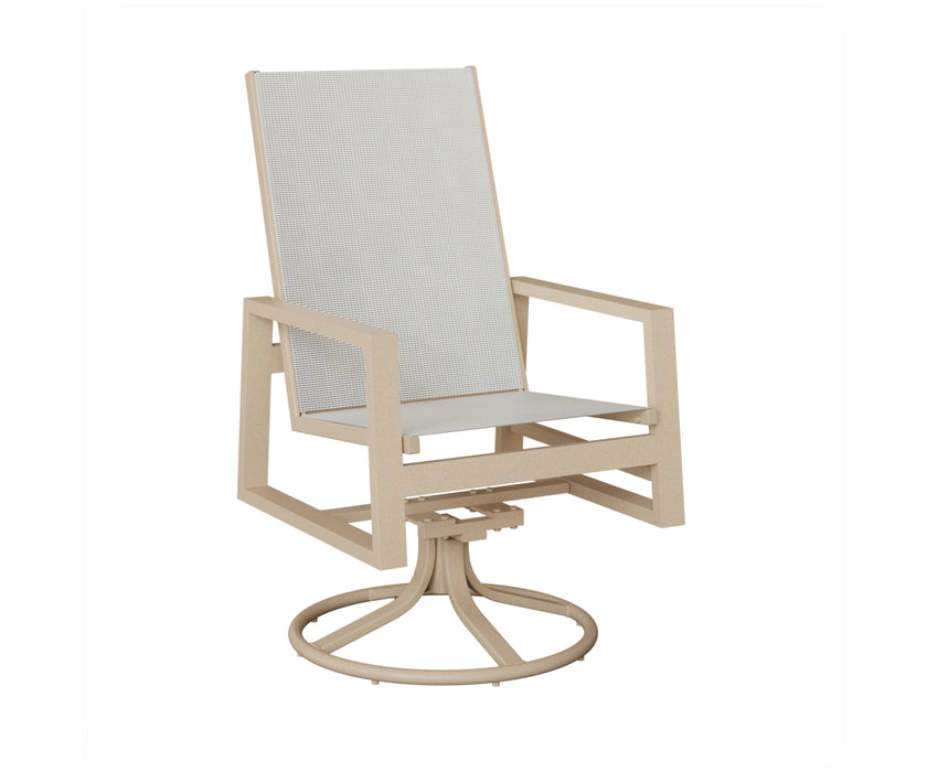 Berlin Gardens Vida High Back Swivel Rocker Dining Chair