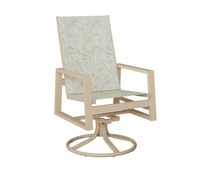 Berlin Gardens Vida High Back Swivel Rocker Dining Chair