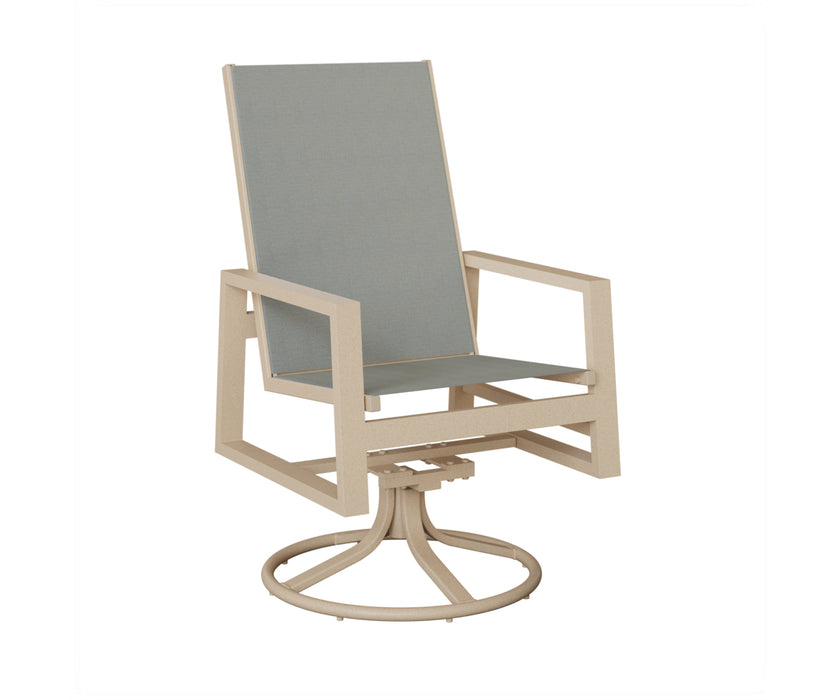 Berlin Gardens Vida High Back Swivel Rocker Dining Chair
