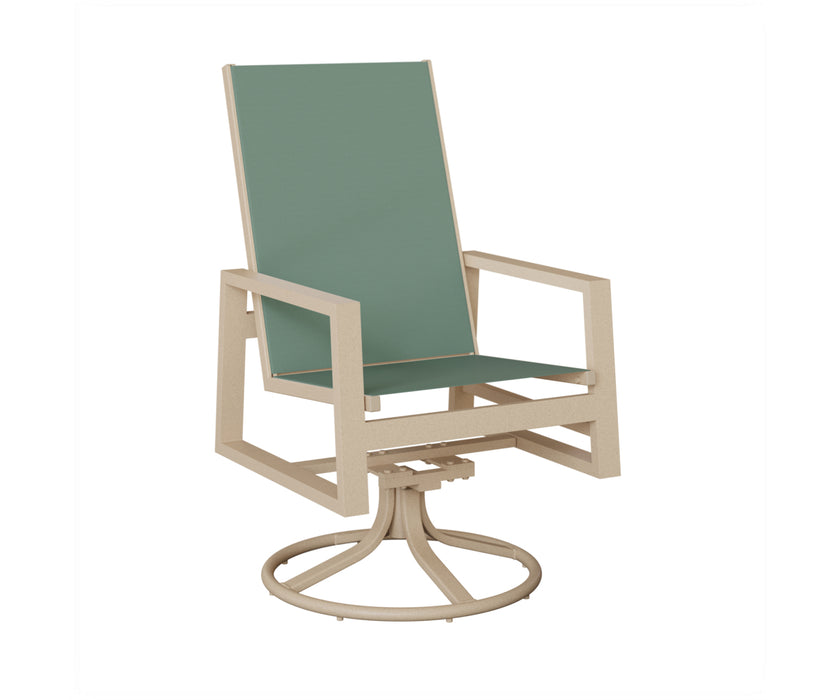 Berlin Gardens Vida High Back Swivel Rocker Dining Chair