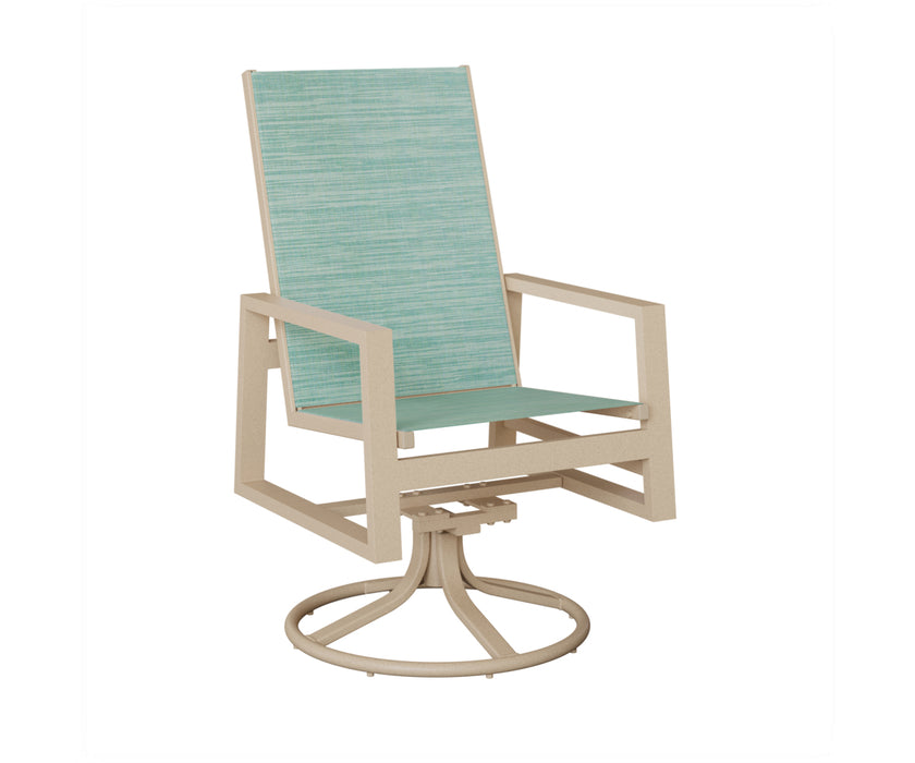 Berlin Gardens Vida High Back Swivel Rocker Dining Chair