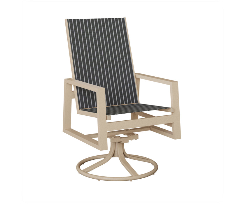 Berlin Gardens Vida High Back Swivel Rocker Dining Chair