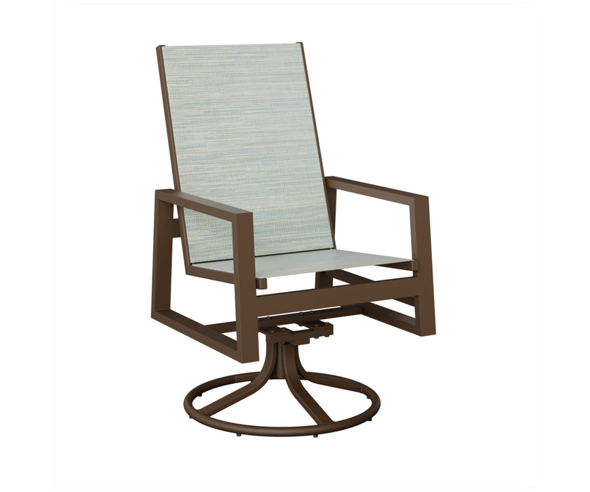 Berlin Gardens Vida High Back Swivel Rocker Dining Chair