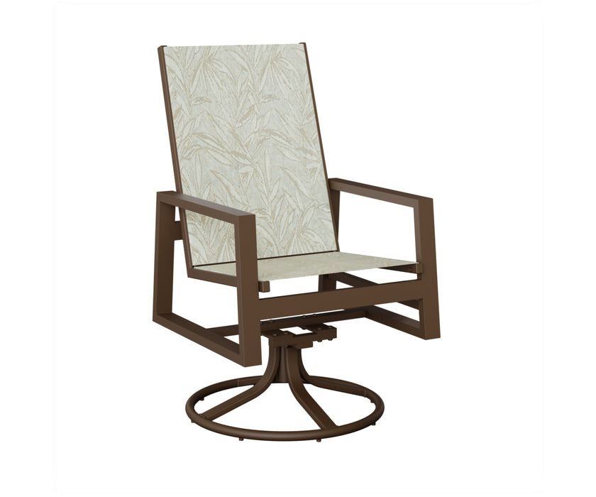 Berlin Gardens Vida High Back Swivel Rocker Dining Chair