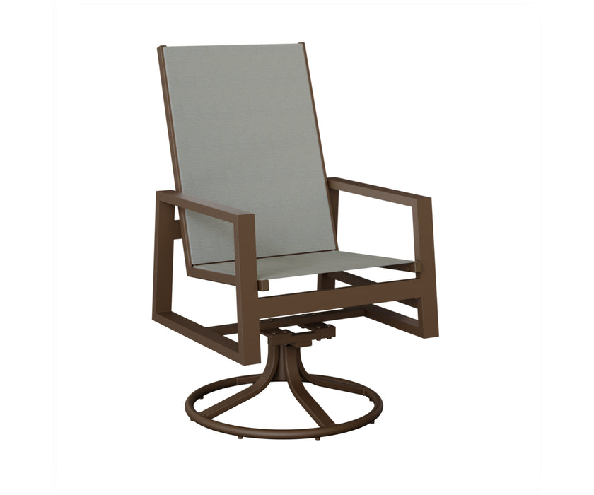 Berlin Gardens Vida High Back Swivel Rocker Dining Chair