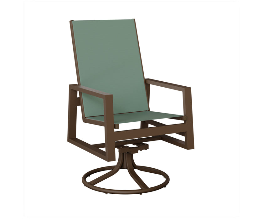 Berlin Gardens Vida High Back Swivel Rocker Dining Chair