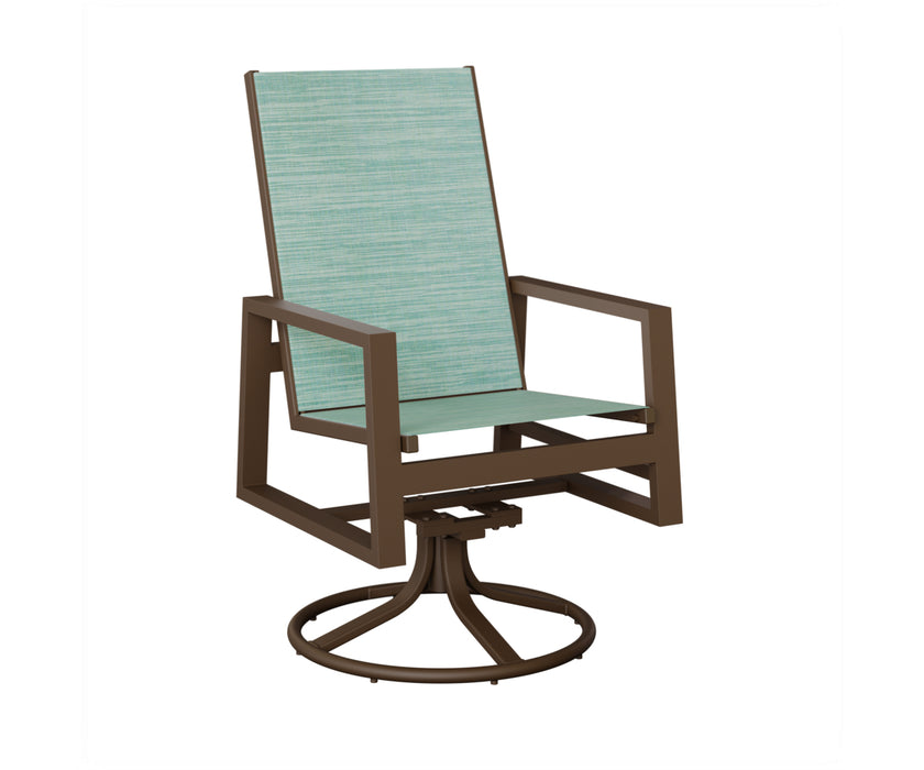 Berlin Gardens Vida High Back Swivel Rocker Dining Chair