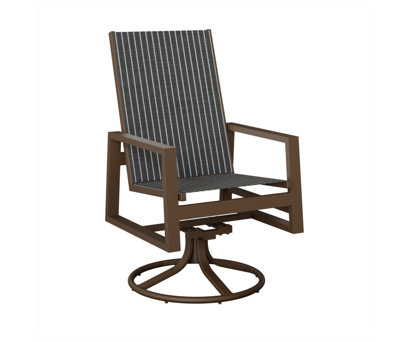 Berlin Gardens Vida High Back Swivel Rocker Dining Chair
