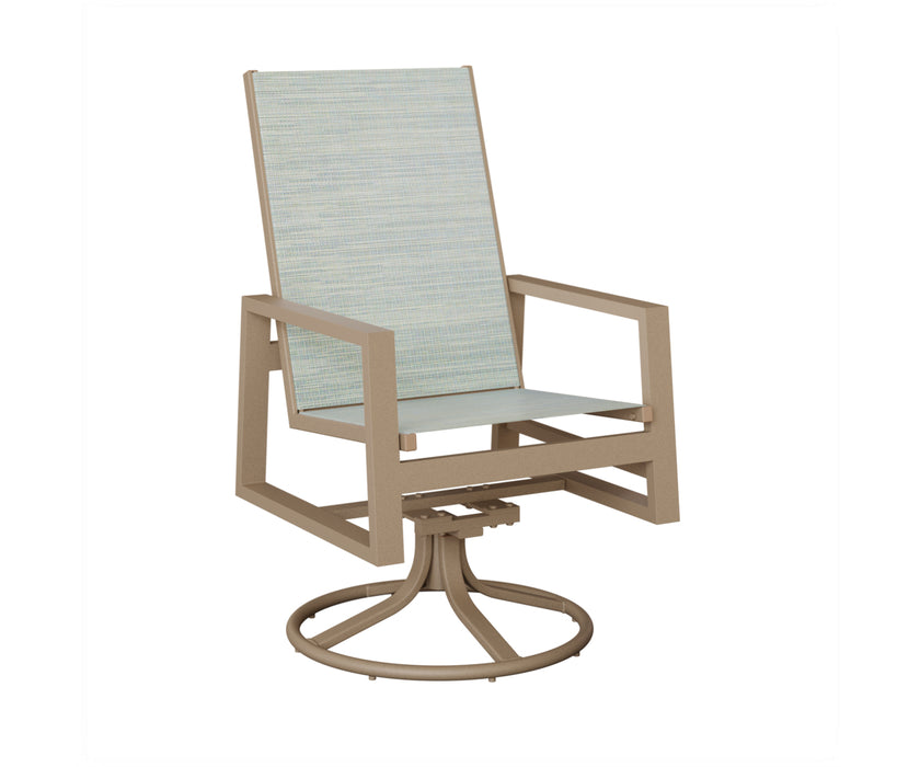 Berlin Gardens Vida High Back Swivel Rocker Dining Chair