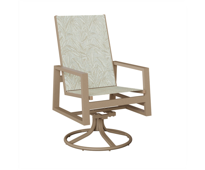 Berlin Gardens Vida High Back Swivel Rocker Dining Chair