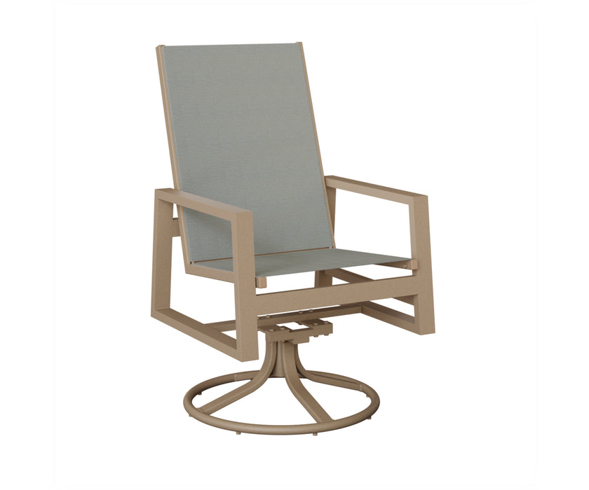 Berlin Gardens Vida High Back Swivel Rocker Dining Chair