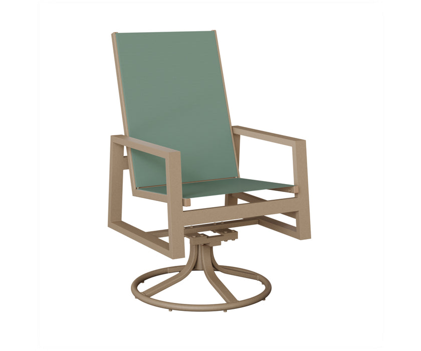 Berlin Gardens Vida High Back Swivel Rocker Dining Chair