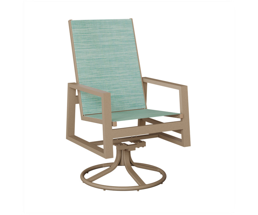 Berlin Gardens Vida High Back Swivel Rocker Dining Chair