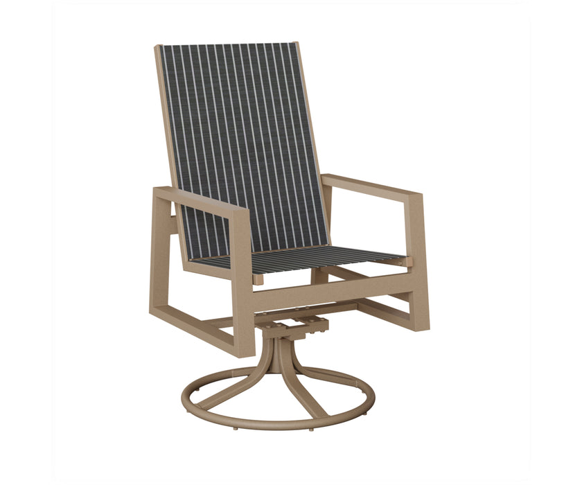 Berlin Gardens Vida High Back Swivel Rocker Dining Chair