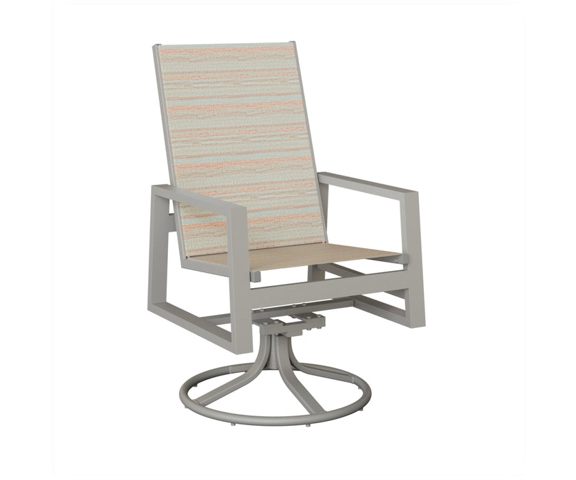Berlin Gardens Vida High Back Swivel Rocker Dining Chair
