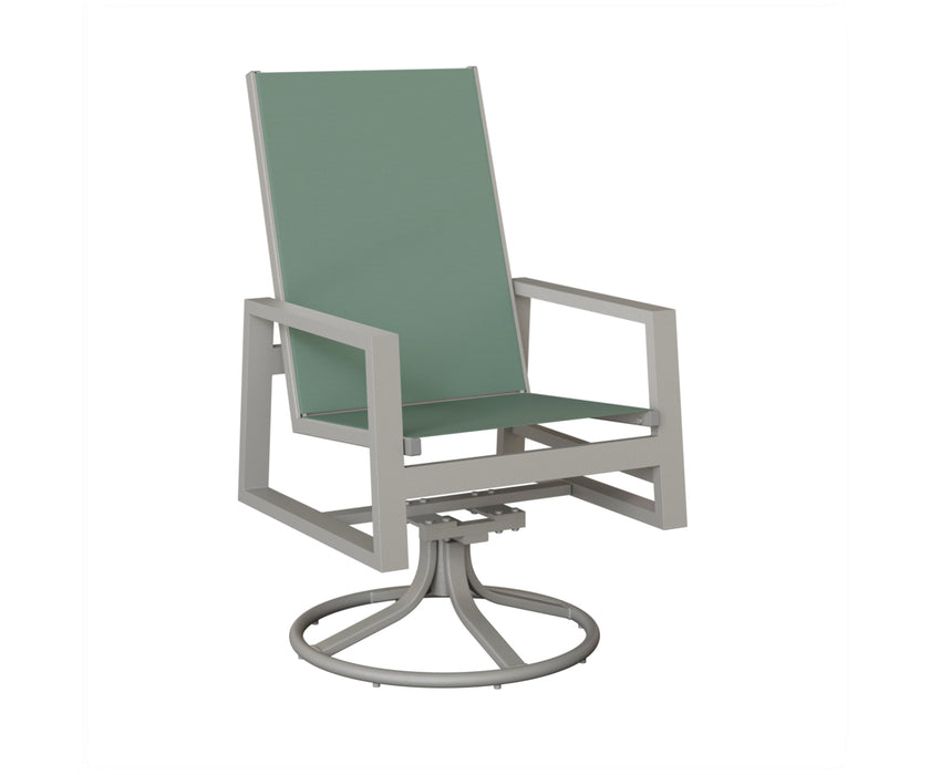 Berlin Gardens Vida High Back Swivel Rocker Dining Chair