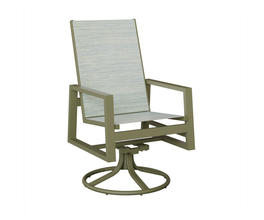 Berlin Gardens Vida High Back Swivel Rocker Dining Chair