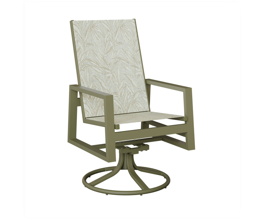 Berlin Gardens Vida High Back Swivel Rocker Dining Chair