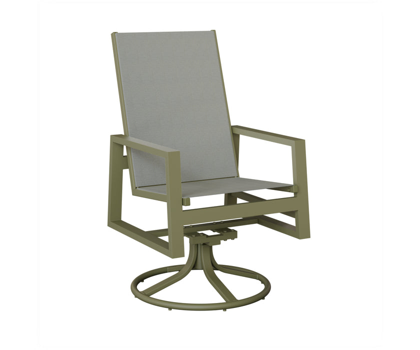 Berlin Gardens Vida High Back Swivel Rocker Dining Chair