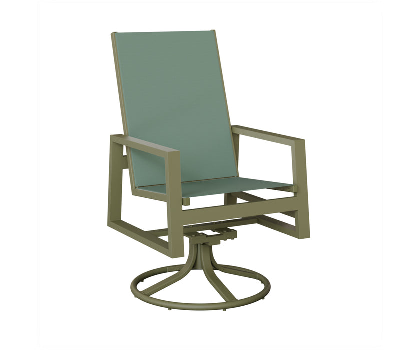 Berlin Gardens Vida High Back Swivel Rocker Dining Chair