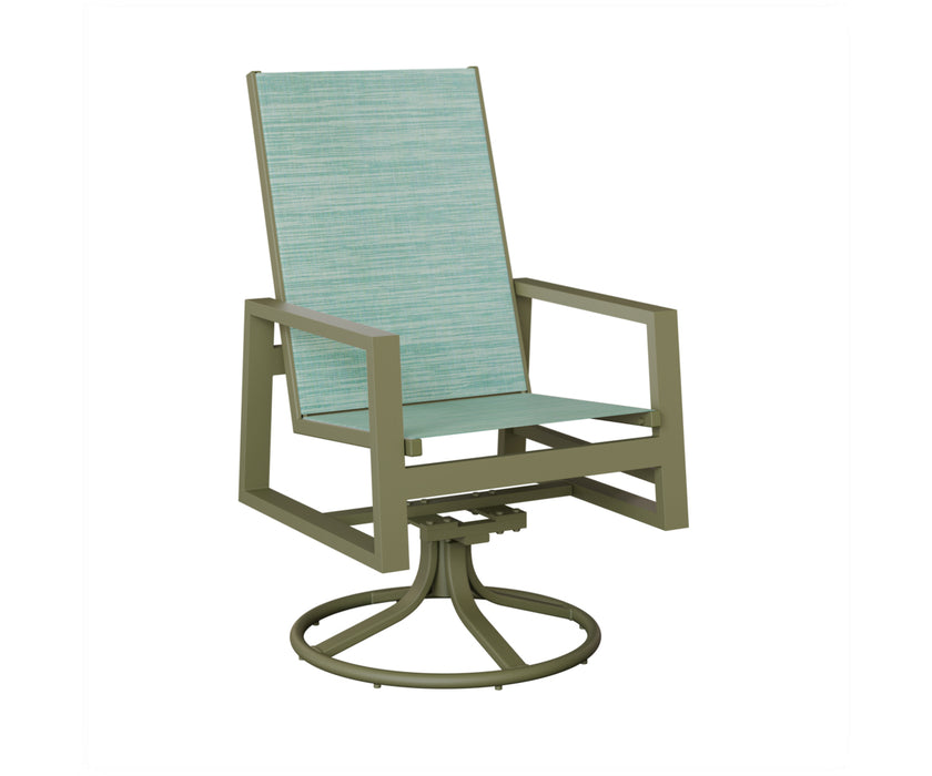 Berlin Gardens Vida High Back Swivel Rocker Dining Chair
