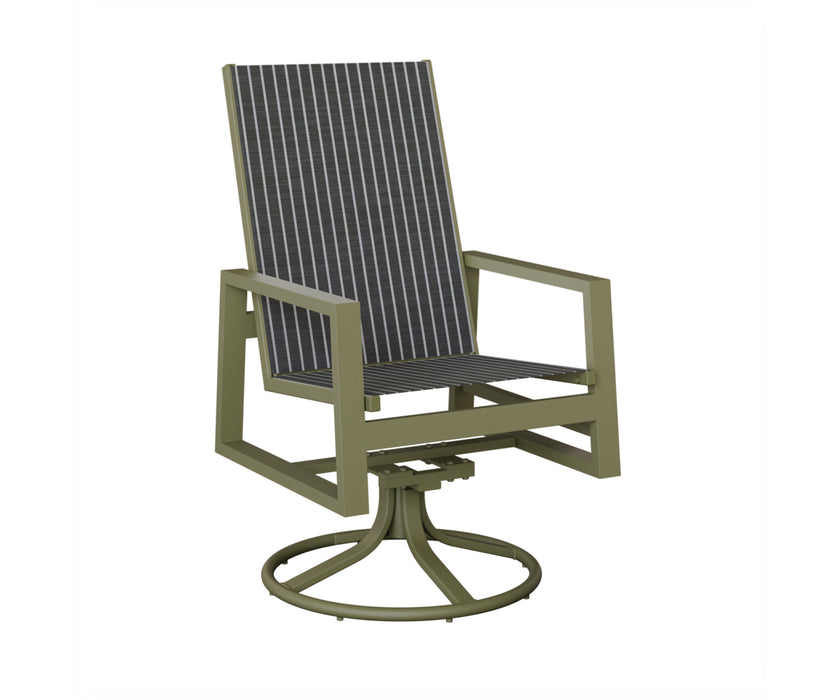 Berlin Gardens Vida High Back Swivel Rocker Dining Chair