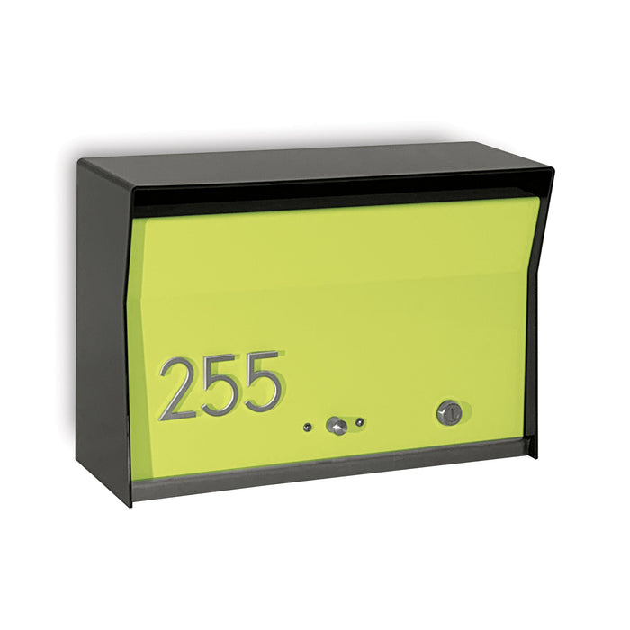 RetroBox Locking Wall Mount Mailbox in TEXTURED MATT BLACK