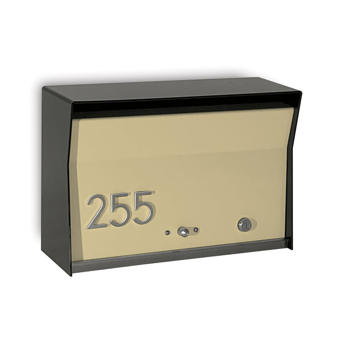 RetroBox Locking Wall Mount Mailbox in TEXTURED MATT BLACK