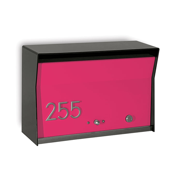 RetroBox Locking Wall Mount Mailbox in TEXTURED MATT BLACK