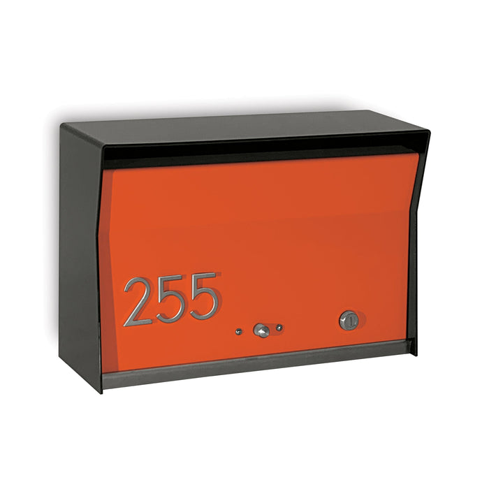 RetroBox Locking Wall Mount Mailbox in TEXTURED MATT BLACK