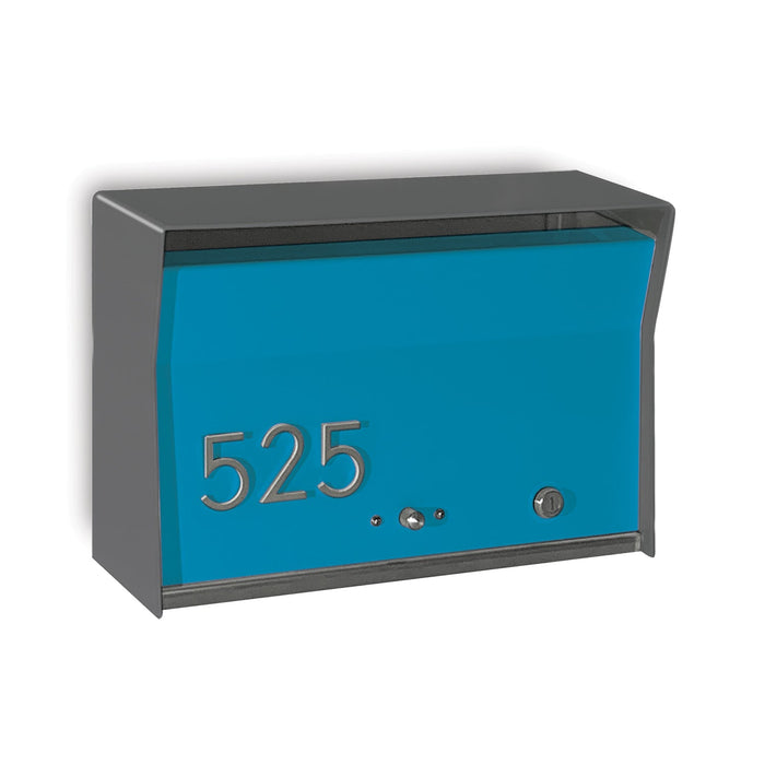 RetroBox Locking Wall Mount Mailbox in DESIGNER Grey