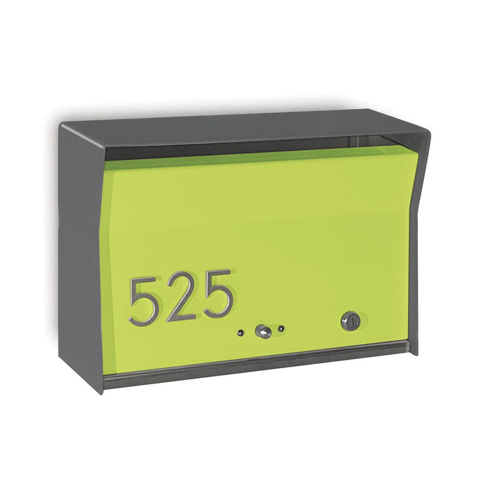 RetroBox Locking Wall Mount Mailbox in DESIGNER Grey
